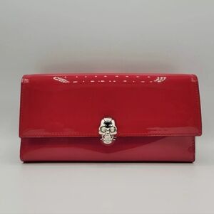 ALEXANDER McQUEEN Fucsia Patent Leather Continental Wallet, NWT